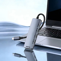 Hub USB C 5 en 1 de Aluminio, HDMI 4K 60Hz de Alta Frecuencia de Actualización, Carga PD de 100W, Puerto USB 3.0 y 2.0, Adaptador de Video Tipo C para Monitor y Laptop