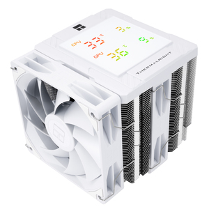 พัดลมระบายความร้อนซีพียู Thermalright PA120 DIGITAL WHITE สูง 162 มม. แบบ Dual Tower 6 Heatpipes พร้อมจอ LCD รุ่น Assassin 120 DIGITAL WHITE - Product Image 2