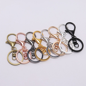 Llavero con cierre de langosta en forma de ocho, 30 mm, de aleación metálica, mosquetón, accesorios de joyería de moda, set DIY - Product Image 3