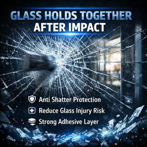 4mil 8mil 12mil 16mil 21mil Black <strong>Safety</strong> Window <strong>Film</strong> for Buildings Anti Shatter Security <strong>Glass</strong> Protection - Product Image 3