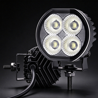 Lampe de travail LED ronde de 3 pouces, large faisceau lumineux, IP69K, 9-80V, lampe auxiliaire LED pour camions, tracteurs, remorques, machines agricoles