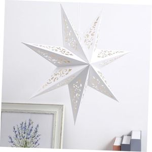 Lanterne en papier creuse en forme d'étoile à sept branches de 60 cm, pendentif suspendu, décorations de plafond, décorations de festival - Product Image 2