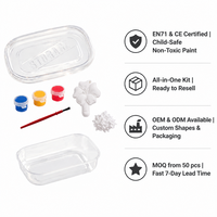 Kit de peinture de poupées en plâtre DIY pour enfants, vente en gros OEM |   Ensemble de jouets créatifs avec peinture et pinceau |   Kit d'art non toxique certifié EN71 CE