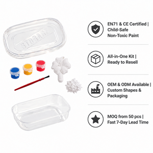 Kit de Pintura de Muñecas de Yeso <span class=keywords><strong>para</strong></span> Niños, Venta al Por Mayor OEM |   Set de Manualidades con Pintura y Pincel |   Kit de Arte No Tóxico con Certificación EN71 CE - Product Image 6