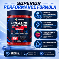 Gummies de Créatine Monohydrate Personnalisées OEM/ODM sous Marque Privée – 9000mg Framboise – Documentation de Qualité et Conformité Prises en Charge