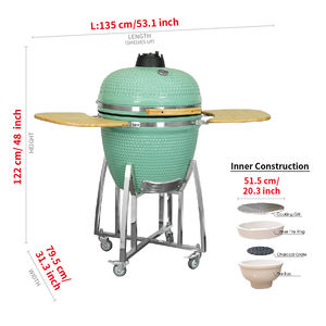 <span class=keywords><strong>SEB</strong></span> KAMADO 23.5 Grill professionnel au charbon de bois Cuisine extérieure <span class=keywords><strong>Performance</strong></span> de cuisson par tous les temps - Product Image 4