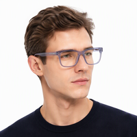Lunettes carrées professionnelles faites à la main avec rivets, lunettes unisexes en acétate à prix bas, modèle JS 60018