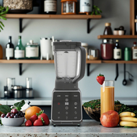Mélangeur électrique 1400W 3 en 1 avec écran tactile à vitesse variable et hachoir pour smoothie à faible bruit