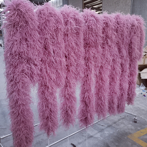 ผ้าพันคอขนนกกระจอกเทศสีม่วง 4 ชั้น ขายส่ง สำหรับผู้หญิง ตกแต่งบ้าน งานปาร์ตี้ คริสต์มาส งานฝีมือ DIY เสื้อผ้า ชุดเต้นรำ เครื่องประดับ - Product Image 1