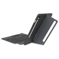 Étui clavier sans fil pour Samsung A9 Plus/A11/S9/S9 FE/S10 FE/S10 Lite avec pavé tactile rétroéclairé rechargeable Type-C