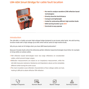 เครื่องมือค้นหาตำแหน่งจุดเสียสายเคเบิลอัจฉริยะ Tanbos LB4/60A  60kV แรงดันสูง พร้อมหน้าจอดิจิตอล รองรับ OEM - Product Image 4