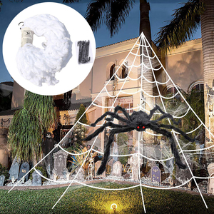 <span class=keywords><strong>Ragnatela</strong></span> di Halloween 23x16.4 Piedi, <span class=keywords><strong>Ragnatela</strong></span> Triangolare, Decorazione Spaventosa per Casa Stregata, Oggetto di Scena Horror per Feste di Halloween all'Aperto - Product Image 3