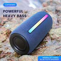 Altavoz Bluetooth Portátil para Exteriores, Resistente al Agua IPX7, con Luz LED RGB, Altavoz Inalámbrico Estéreo TWS, Caja de Sonido con Bajos Profundos