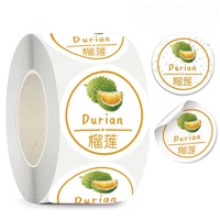 Étiquettes adhésives personnalisées avec logo de marque, rouleaux d'étiquettes alimentaires, autocollants alimentaires brillants, étiquettes pour emballages de fruits, étiquettes alimentaires