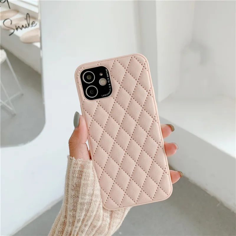 For iPhone 13 Case Soft Lamb Skin Leather Mobile Phone Case Protect Shockproof Cover Case For iPhone 13 12 Pro Max Mini