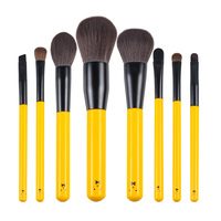 Juego de Brochas de Maquillaje Profesional de Cuatro Colores Opcionales, Portátil, con Logotipo Personalizado, de Alta Calidad, para Viajes, Marca Privada