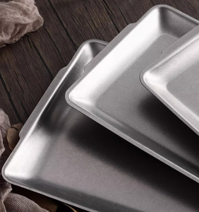 Juego de Bandejas Apilables para Servir Alimentos, Color Gris Nieve Mate, Platos para Cena, para Restaurante de Barbacoa Coreana, Exhibición de Repostería, Postres, Filetes, <span class=keywords><strong>Pasta</strong></span> - Product Image 6