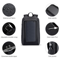 Sac à Dos Solaire Étanche Abordable pour Voyage, Antivol, Durable, pour Ordinateur Portable d'Affaires, 16L, Recharge USB, Écologique