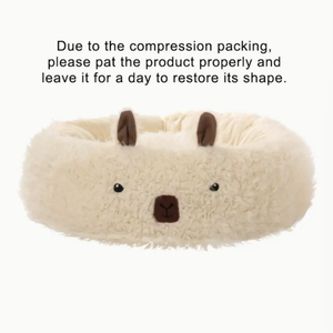Cama cálida de invierno para perro, sofá redondo de madera de lujo para gatos y mascotas, <span class=keywords><strong>camas</strong></span> individuales de <span class=keywords><strong>canguro</strong></span>, dos colchones de marca para perros - Product Image 3