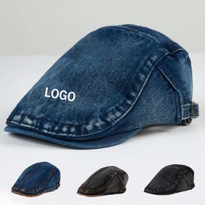 Boina Juvenil Retro de Moda, Estilo Coreano, 100% Algodón, Lavada, para Todas las Temporadas, Unisex, Personalizable - Product Image 1