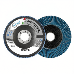 Disque à lamelles professionnel Fervi 115 mm, abrasif sans fer pour ponçage du métal - Product Image 1