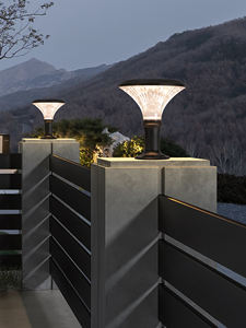 LED Solar Pilar Linterna Luz Exterior Impermeable Buen Precio Lámpara Solar Columna <span class=keywords><strong>Cabeza</strong></span> Luz Nocturna para Jardín - Product Image 3