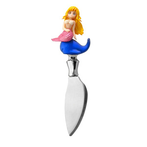 Golden Mermaid Cheese Knife Cake Cutter Avocado Butter Knife Pizza Cutter Durable Solid Color Hand Wash Only - Product Image 1
