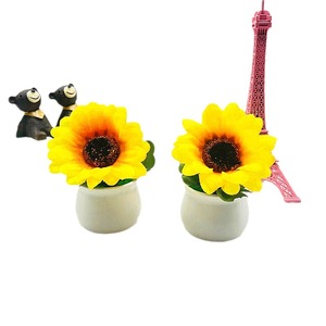 Qi Xing Artificial Sunflower Bonsai 9cm <b>Silk</b> <b>Flower</b> Potted Plant For Home Decoration Living Room Or Dining Room - Product Image 5