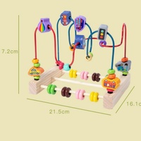 Jeu éducatif pour bébés LINK BRAND LK-BP5-10, labyrinthe à billes en bois Montessori, montagnes russes, jeu de glisse pour les enfants de 0 à 24 mois, unisexe