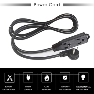 Canada 3pin Plug 45 Degree NEMA 5-15P To NEMA 5-15R <strong>Socket</strong> <strong>Extension</strong> <strong>Cord</strong> US Male To Dual Female - Product Image 5
