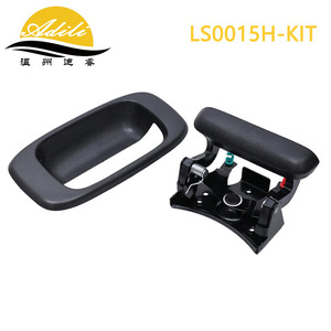 Kit de manija de puerta trasera negra LS0015H para Chevrolet Silverado GMC Sierra, pieza de repuesto de plástico y metal - Product Image 2