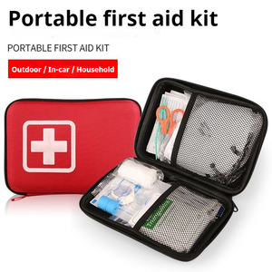 Kit de Primeros Auxilios de Emergencia para Exteriores, Set de 15 Piezas, Bolsa de Supervivencia Portátil de Tela Oxford con Carcasa Rígida, Incluye Mascarilla Facial, para Ciclismo - Product Image 3