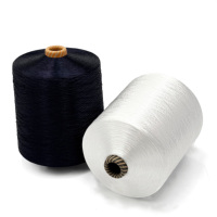 Fil doux en viscose 100% rayonne 300D/1 noir et blanc pour la couture de robes de mariée en dentelle