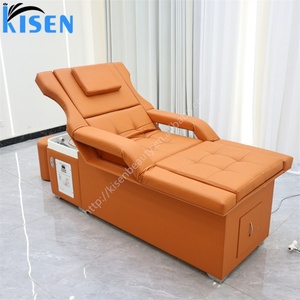 KISEN Luxury Custom White Beauty <b>Bed</b> Electric Facial Massage <b>Table</b> <b>Lash</b> <b>Bed</b> Pedicure <b>Bed</b> Shampoo Chair Head Spa Shampoo Station - Product Image 1