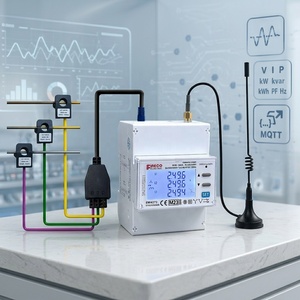 Medidor de Electricidad Trifásico WiFi MID EM4373-WiFi RS485 3*120/230/240...400V 0.5~20(100)A Monitor de Consumo de Energía Clase 1.0 - Product Image 1