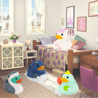 Juguetes de baño de bañera con forma de pato de goma de tiburón de PVC impresos en masa personalizados que incorporan diseños de patrones