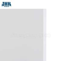 Portes intérieures lisses rainurées JHK-F10 en gros avec encoches, panneau de porte composite blanc apprêté en gros pour appartement
