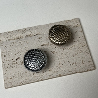Boutons de meuble ronds à motif tissé vintage, poignées de tirage polies multicolores en alliage de zinc pour armoires, tiroirs et penderies