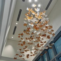 Lustre en cristal personnalisé, grande suspension d'intérieur pour hall d'hôtel, villa, salle de réception, bureau de vente, hall d'accueil