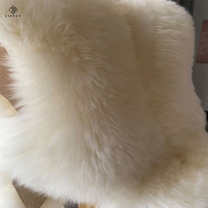 พรมหนังแกะขนแกะคุณภาพพรีเมี่ยมผ้าห่มขนนุ่มเบาะรถยนต์แท้สำหรับตกแต่ง - Product Image 1