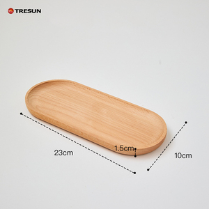 Bandeja de Servir Ovalada de Madera de Haya, Bandeja de Madera Maciza Segura para Alimentos, Bandeja para Desayuno y Pan, Grabado Láser, Regalo - Product Image 2