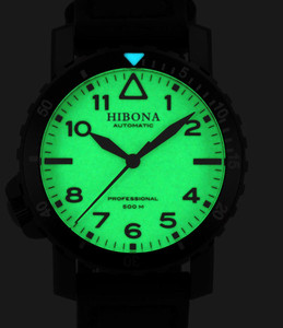 <span class=keywords><strong>Orologio</strong></span> Subacqueo <span class=keywords><strong>Automatico</strong></span> di Alta Qualità Super Luminoso con Ghiera in Acciaio e Fondello in Acciaio Inossidabile, Resistenza 30 ATM - Product Image 6