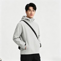 Veste softshell unisexe à fermeture éclair, grande taille, simple couche, coupe-vent, imperméable et respirante pour les sports de plein air et les voyages