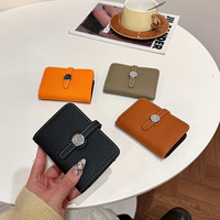Dompet Pendek Wanita Model Anyaman, Tempat Kartu dan Uang, Dompet Koin Resleting, Penjepit Uang untuk Wanita