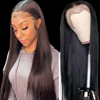 Pelucas de Cabello Camboyano Natural, Pelucas Frontales de Encaje HD Completas Sin Pegamento de Cabello Indio Natural, Pelucas de Cabello Humano Vietnamita con Cutícula Alineada