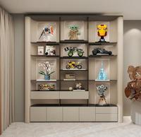 Vitrine en acrylique transparente personnalisable, moderne et simple, anti-poussière, de luxe, pour poupées, base noire et blanche