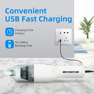 Aspirateur de voiture sans fil électrique mini, portatif, <span class=keywords><strong>rechargeable</strong></span> par USB, filtre HEPA, sans sac - Product Image 2