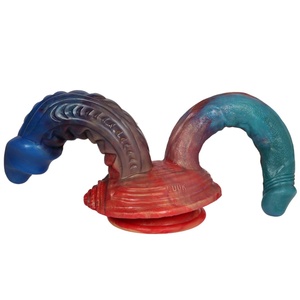 LUUK Silicone Double Head <b>Dildo</b> Vagina Anal Plug Fantasy Lesbian <b>Dildo</b> Massage Wand Vagina Anal Masturbate Sex Toys for Women - Product Image 2