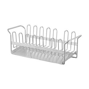 Stainless Steel Double Tier Non-Folding Waterproof Kitchen Towel Drain <b>Rack</b> Modern Standing Organizer - Product Image 5