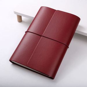 <b>Custom</b> Leather A5 Tri-fold Notebook Vintage Travel Journal, Kraft Paper A6 <b>Diary</b> <b>Custom</b> Logo Promotional Gift Sets - Product Image 1